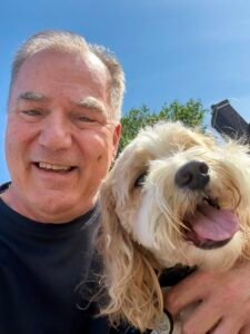 Scott selfie with pup in Alameda